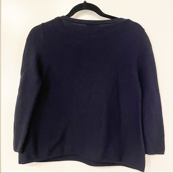 COS Ribbed 3/4 Sleeve Cotton Sweater size Small - Picture 4 of 9